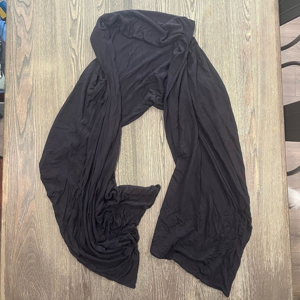 Michi Scarf Cape Poncho Coverup Jersey Black One Size
